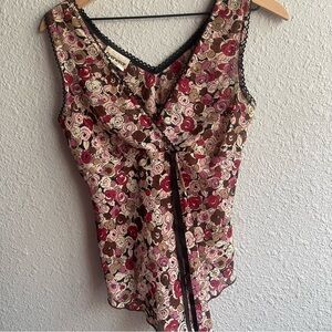 Floral V-Neck Tank Top